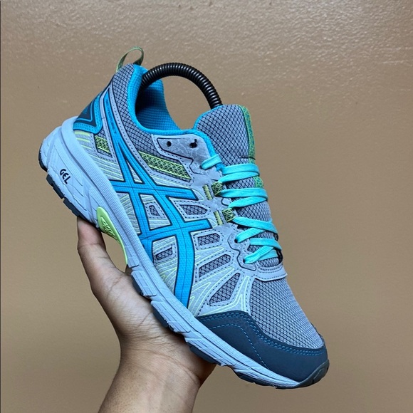 ASICS Gel Venture 7 “Gray Blue Volt” Trail Running Sneakers - Picture 8 of 17